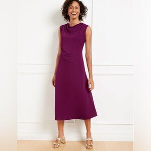 Talbots Plum Cowl Neck Jersey‎ Dress